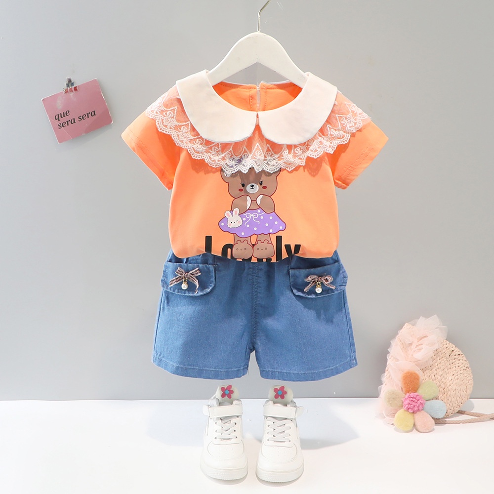 LittleAaroon SET LOVELY BEAR 12297 EBV Bayi Baju setelan Anak Perempuan Import lucu berkualitas