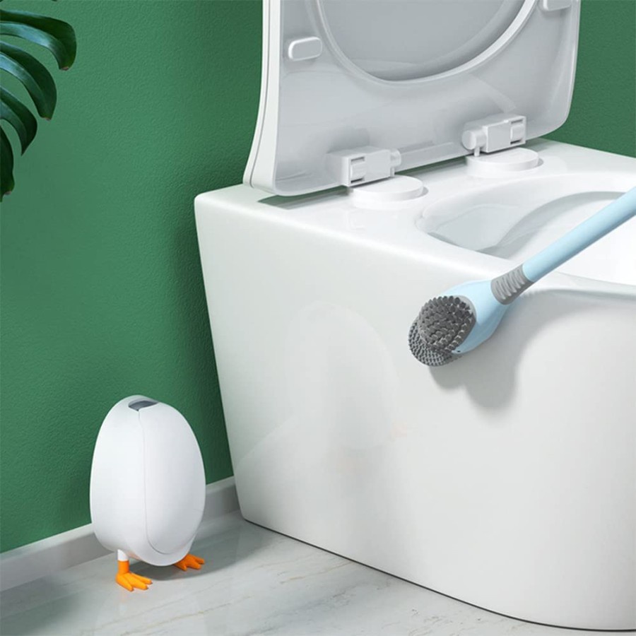 NP-Sikat Toilet Bebek Dengan Bulu Silikon - Duck Toilet Brush Silicone