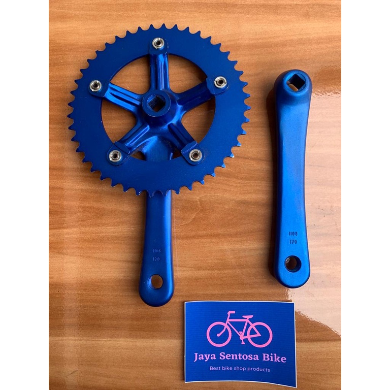 TERMURAH!!! Gear Sepeda / Crank TAIWAN Twotone Single Speed 44T / Realpict //Full alloy