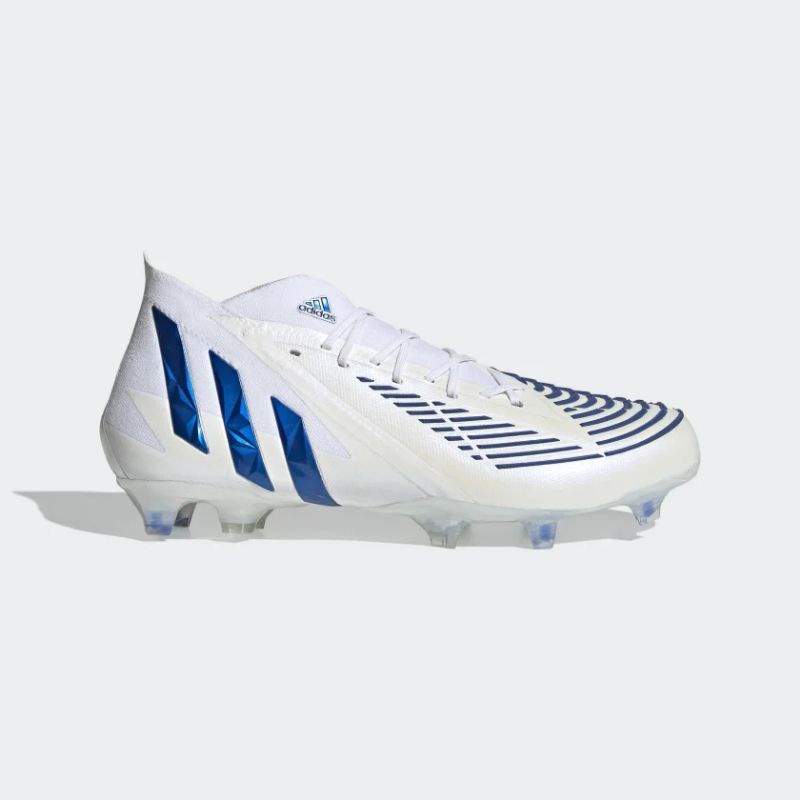 Sepatu Bola Adidas Predator Edge. 1 Low FG White List Blue GV7388 Original