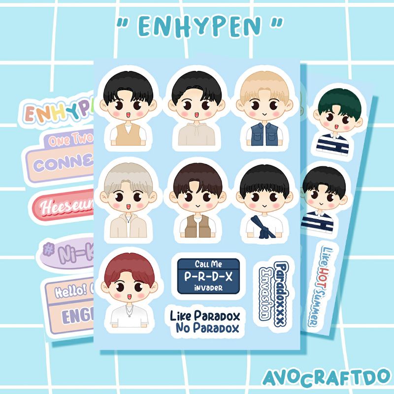 [ AVOCRAFTDO ] Sticker Kpop ENHYPEN Die Cut