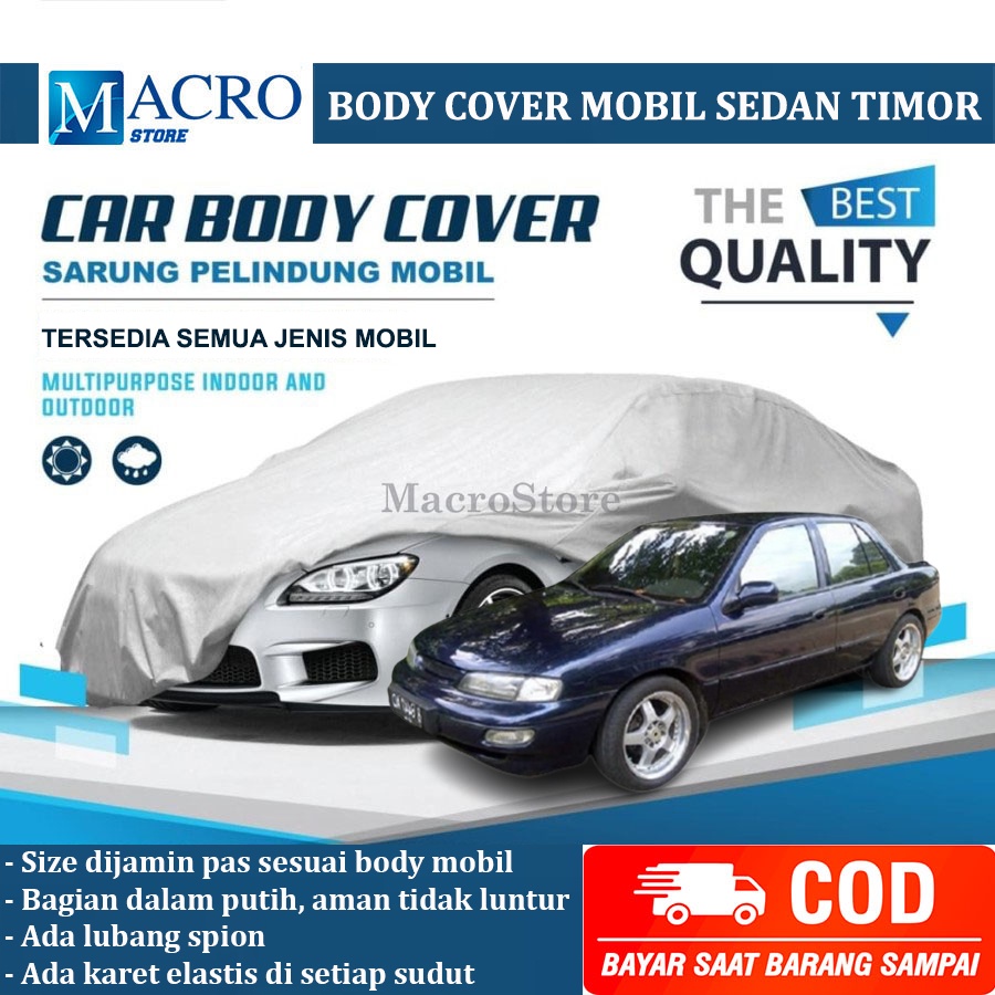 Sarung Mobil Timor / Cover Mobil Timor / Mantel Selimut Penutup Mobil Sedan Timor Waterproof Anti Ai