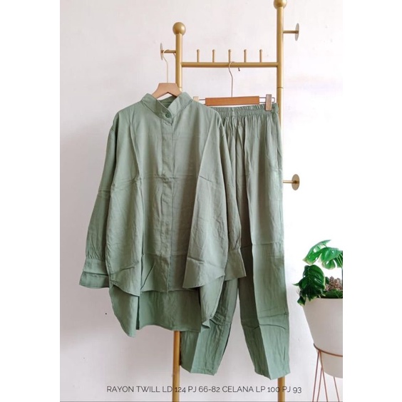 SETCEL JUMBO RAYON TWILL//ONESET OVERSIZE SULTAN//RAYON TWILL GARMENT
