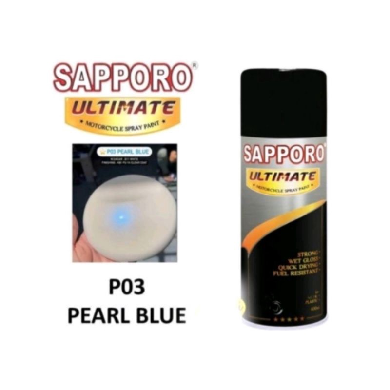 Saporo Sapporo Ultimate P03 Pearl Blue 400ml Lembayung Putih Biru P 03 Cat Semprot Spray Paint Motor
