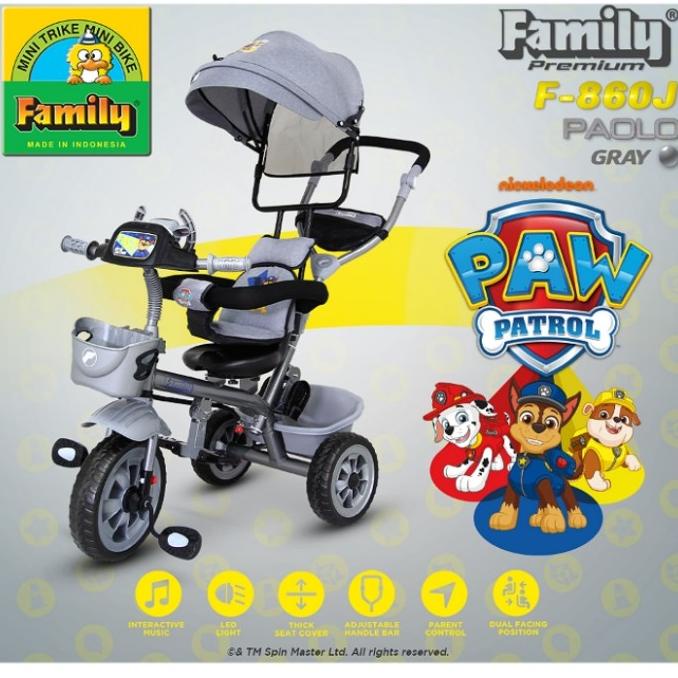 Sepeda Anak Roda 3 Family F860J Paolo #Original