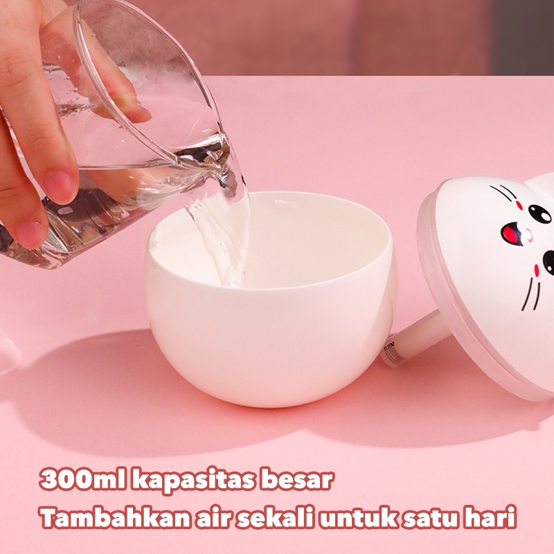 Holiven Cute cat Humidifier 300ML Essential Oil Diffuser Aroma Terapi Pengharum Ruangan