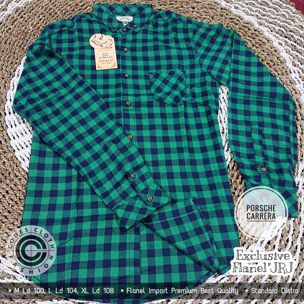 Kemeja Flanel Premium Standard Distro Merk JRJ