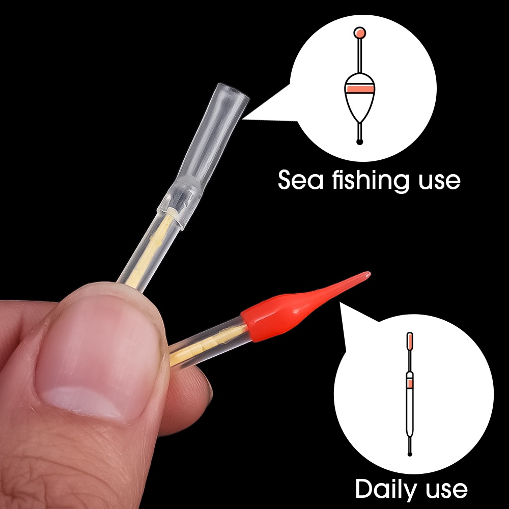 50 Pcs Malam Memancing Mengambang Cahaya Tongkat Outdoor Memancing Tanda Peringatan Aksesoris Mini Neon Tongkat Cocok DIY Batang Lampu Elastis