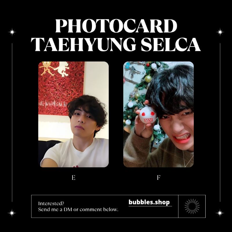 PHOTOCARD UNOFFICIAL TAEHYUNG BTS SELCA