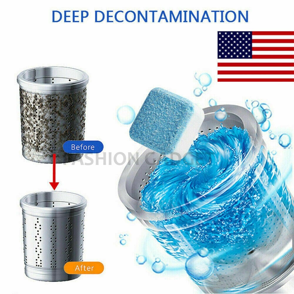 Obat Pembersih Mesin Cuci Tablet Anti Bakteri Kotoran Deep Cleaning Cleansing Washing Machine Cleaner Expert Antibacterial - Biru