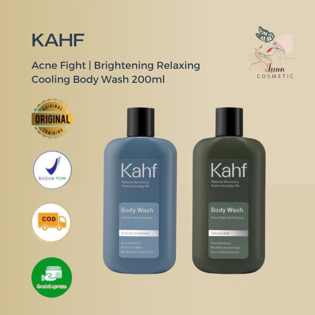 Kahf Acne Fight and Relaxing Body Wash 200 ml | Brightening and Cooling Body Wash 200 ml