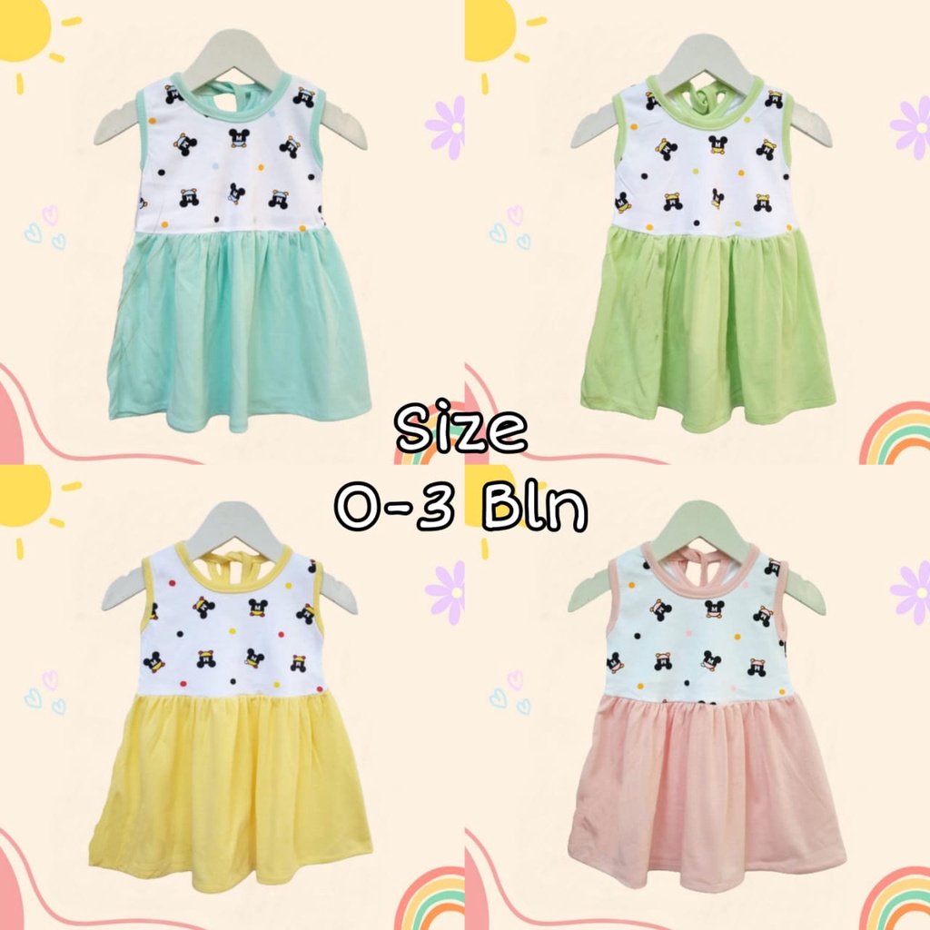 21239 - DRESS BAYI CEWEK DRES ANAK BABY NEW BORN LUCU PAKAIAN KIDS BAJU PEREMPUAN 0 SAMPAI 3 BULAN T