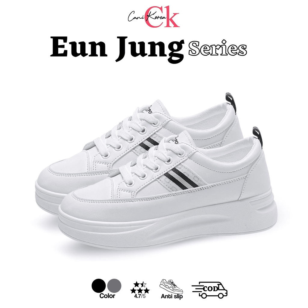 CaniKorea &quot;FREE BOX&quot; Size (37 - 41) Eun Jung Sepatu Sneakers casual wanita REINA Sepatu Fashion Wanita Sepatu Wanita Korea 9068