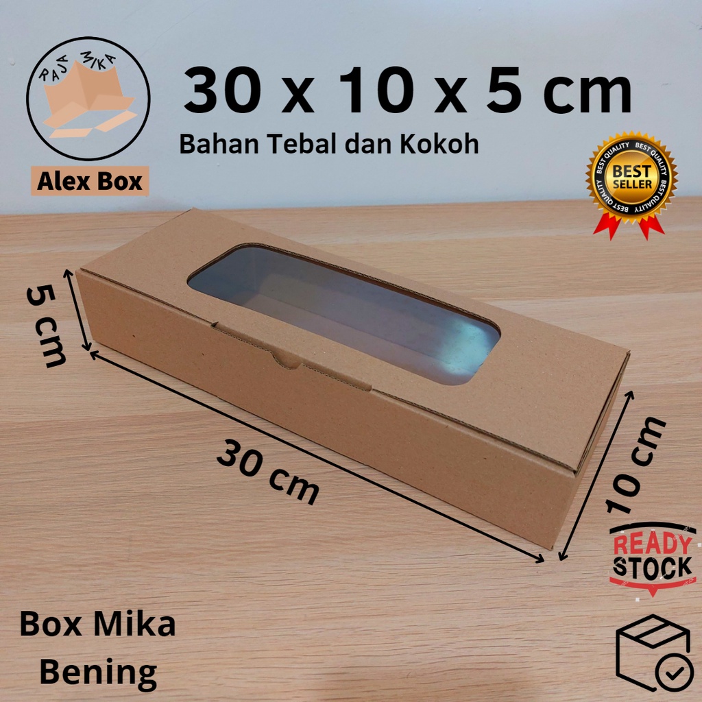 

Kardus Mika 30 x 10 x 5 cm... model diecut, untuk kue hampers dll