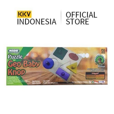 

Kayu Unik Knop Baby Balok Geo Puzzle KKV 3 Mainan Usia Puzzle Limited Anak