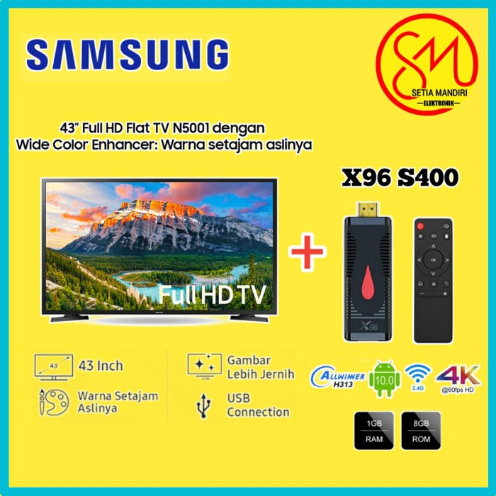 TV LED Samsung 43 Inch Flat Digital Full HD - 43N5001 BERMUTU