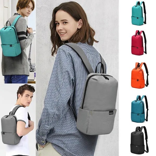 Yamata Tas 10L Ransel Unisex Pria Wanita Fashion Kapasitas Lebih Besar Ransel Tahan Air Oxford Tas Unisex Ritsleting Perjalanan Luar Ruangan Tas Sekolah Kuliah Bekerja