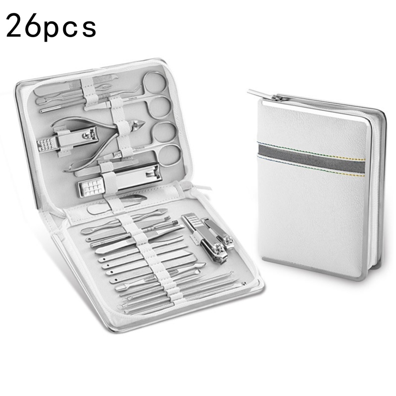 21pcs Manicure Set Gunting Kuku Kutikula Nipper Pedicure Alat Perawatan Gunting Kulit Mati