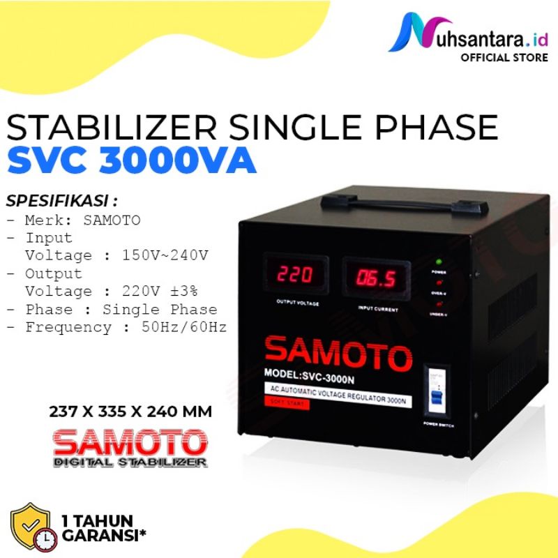 Stabilizer listrik Digital 3000va SAMOTO