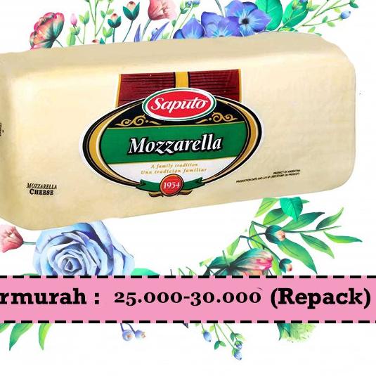 

DISKON BRANDS FESTIVAL VACUUM MOZZARELLA CHEESE - KEJU MOZARELLA MULUR / MELER ENAK MURAH 250 gram SAPUTO grosir