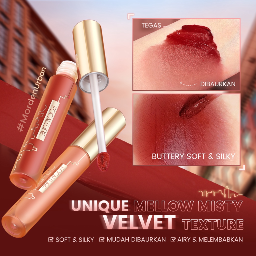 ★ BB ★ FOCALLURE Airy Velvet Liquid Lipstik - Velvet Matte Lipstick Airy Fit Moisturize High Pigmented | FA 324