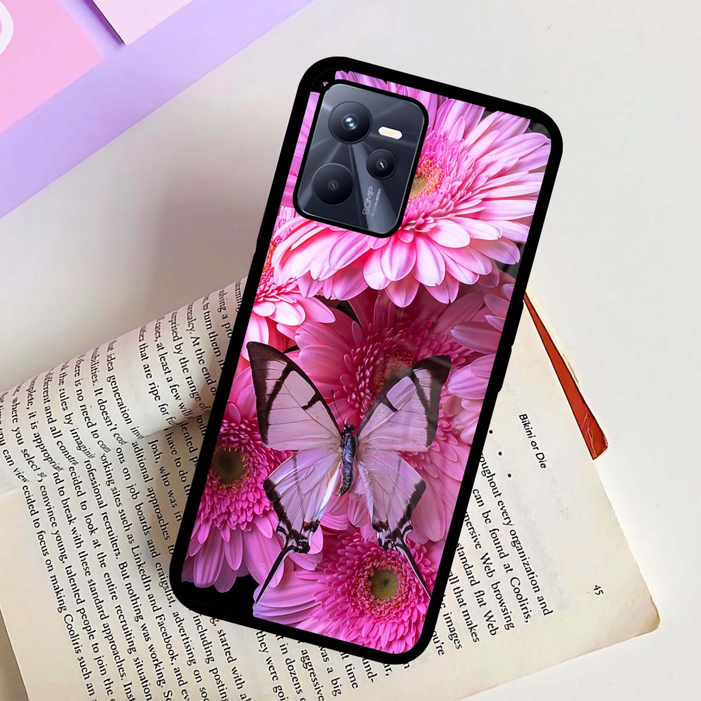 (SV69) Case Kilau Realme C35 | C35 | Casing Hp Realme | Pelindung Smartphone | Motif Flower