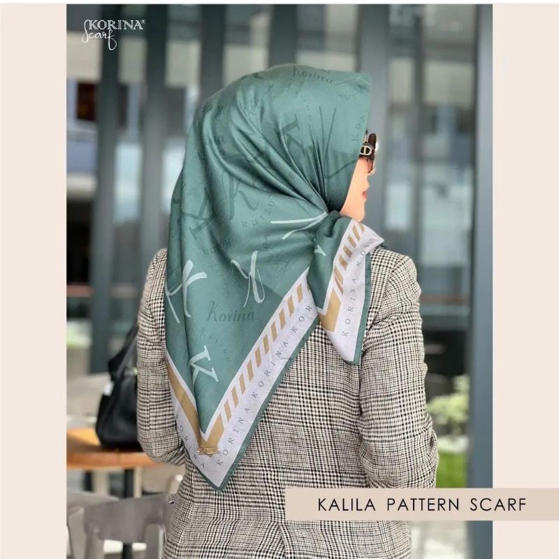 Hijab Segi Empat motif Korina / Deenay Korina /voal.motif korina