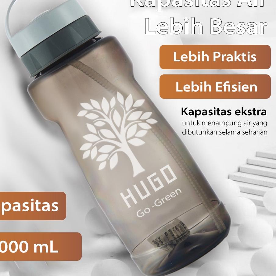 HUGO Botol Minum Jumbo 2 Liter - Tempat Air Minum 2000 ml Besar