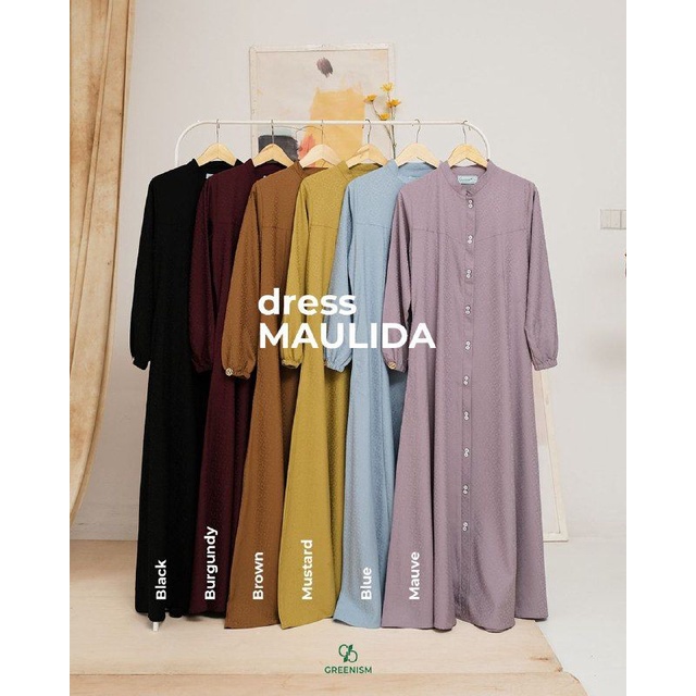 MAULIDA DRESS GREENISM TERBARU 2022 / GAMIS EMBOS BUSUI FRIENDLY