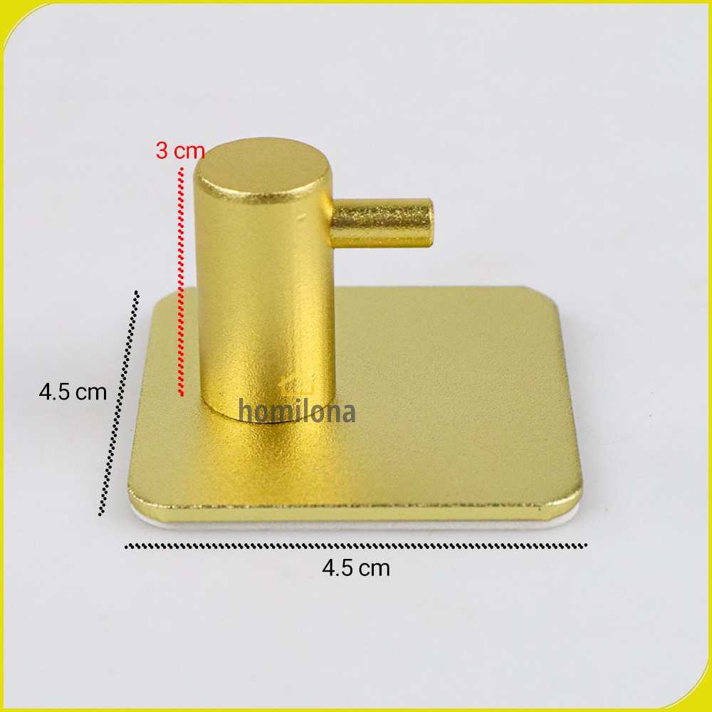 Gantungan Dinding Kapstok Hook Hanger Stainless Steel H011A Black Silver Golden