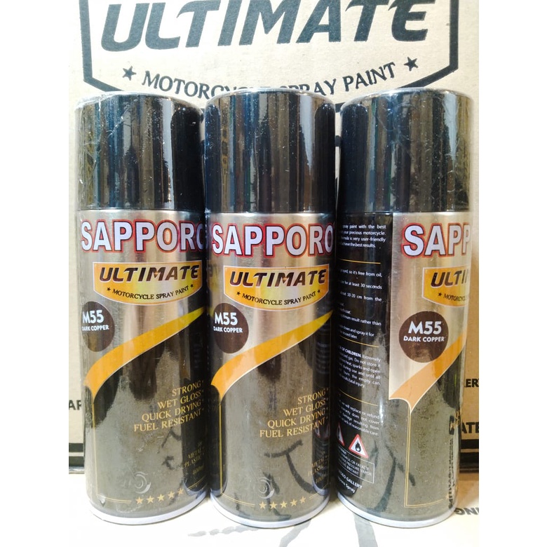 cat spray pilok pilox cat semprot sapporo ultimate saporo M55 dark copper cooper doff 400ml