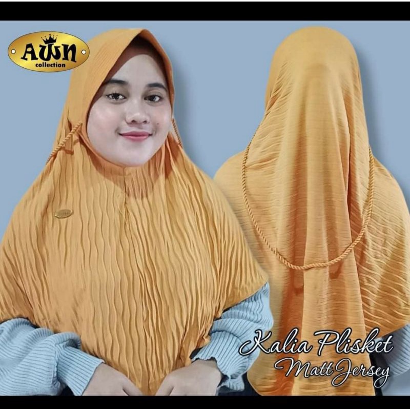 Bergo Instan Plisket Gelombang Hijab Instan/ Bahan Lembut