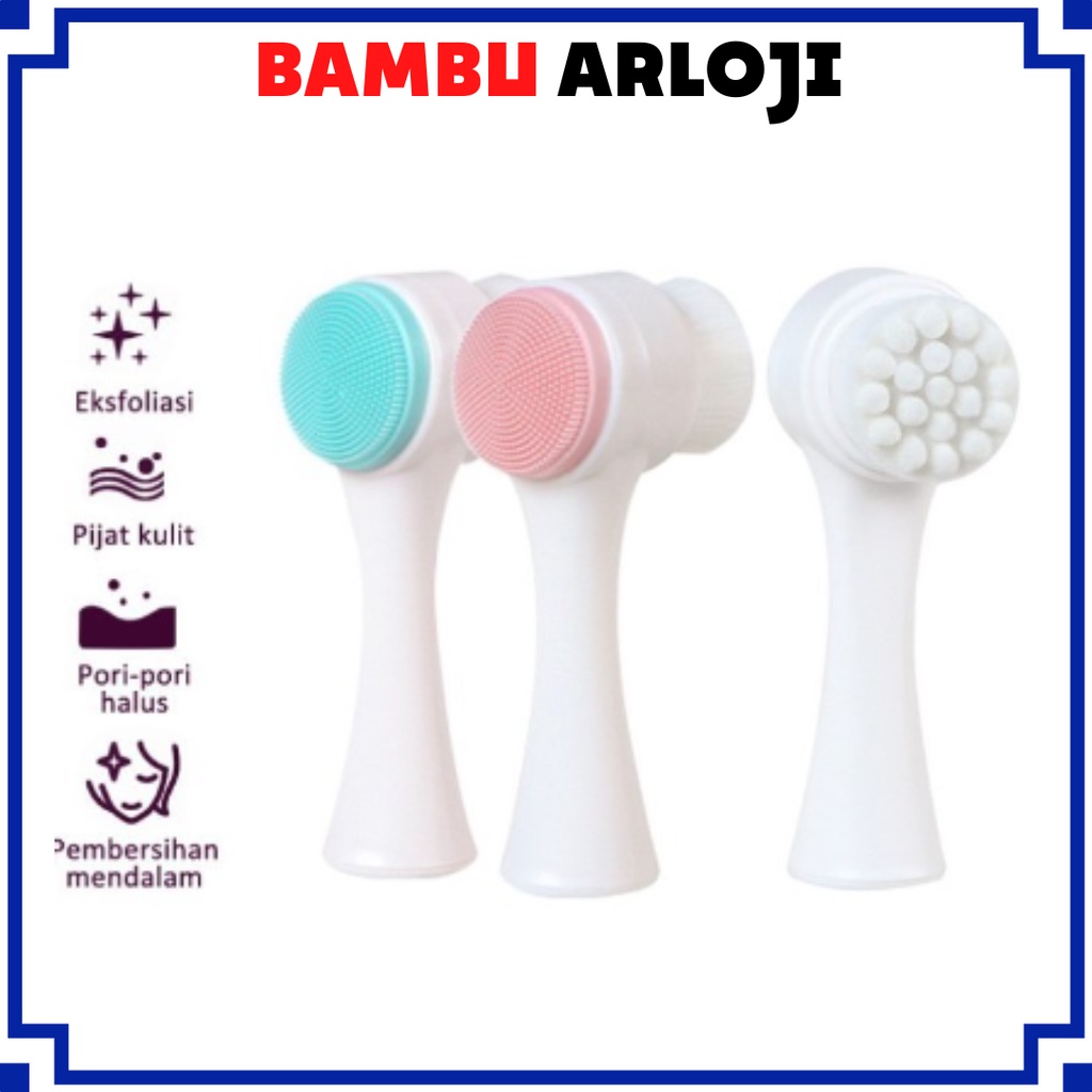 BAJ -  PEMBERSIH SILIKON WAJAH WASH FACE / CLEANSING SILIKON GAGANG 3D SIKAT PIJIT 2 SISI - AK025