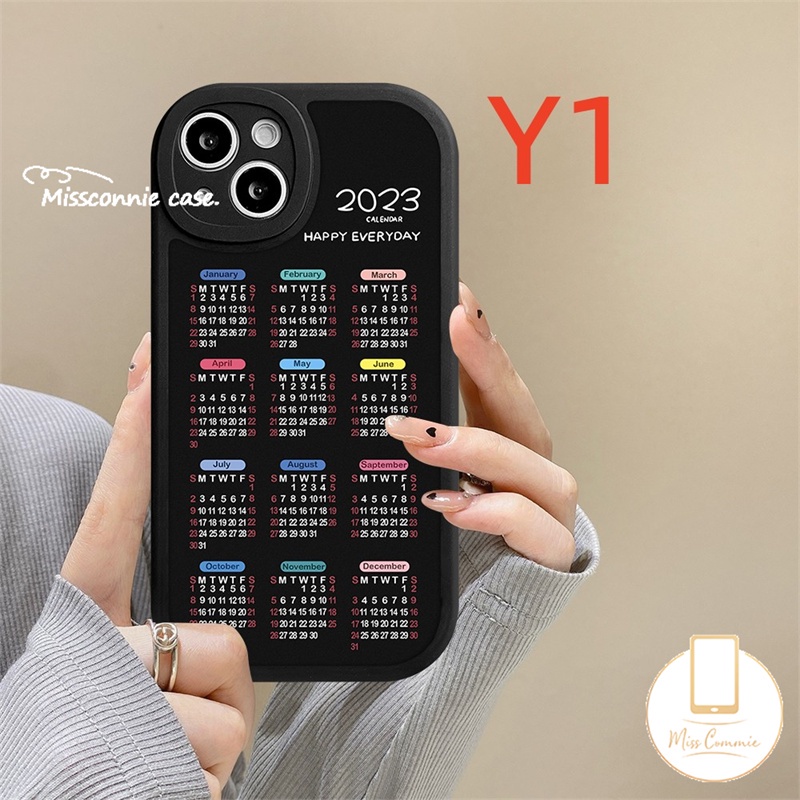 IPHONE Casing Compatible Untuk Iphone6 7 6S 8plus 11 12 13 Pro Max 14 Pro Max XR X XS Max XS 2023kalender Couple Soft TPU Case Cover