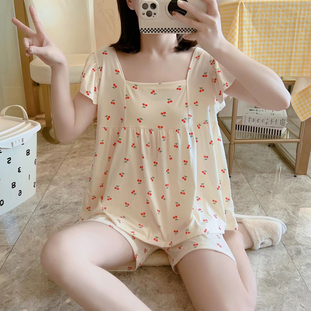 Setelan Baju Tidur Piyama Cantik Hotpant Terbaru Import hff