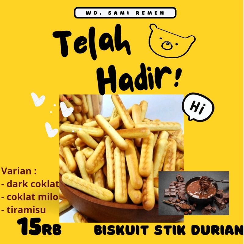 Biksuit stik UBM nyam nyam durian stick creakers jajanan kiloan renyah gurih makanan ringan viral kr