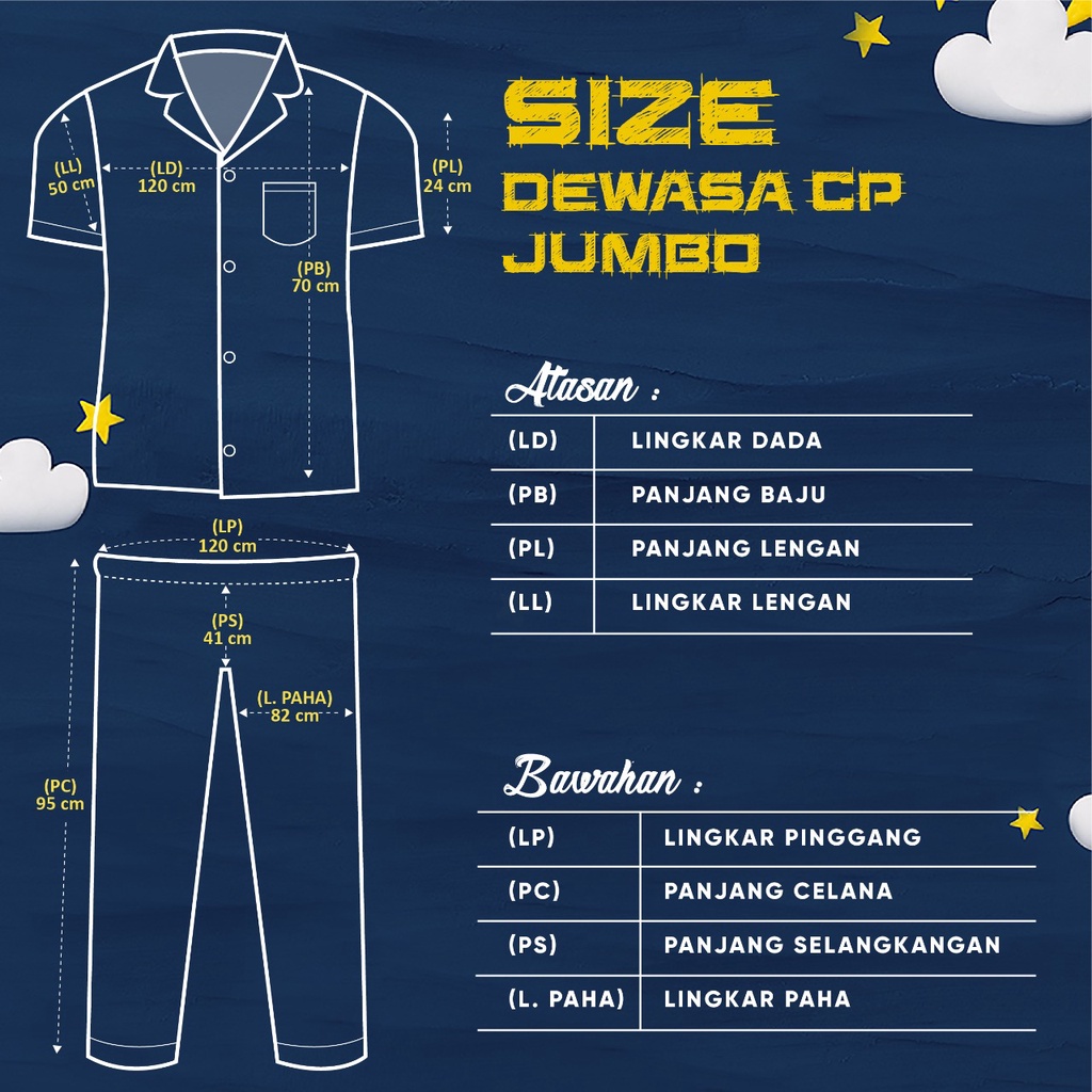 Cleopatra Piyama Wanita CP ( Size M / L / XXL ) Bahan Microtex / Piyama Dewasa / Piyama Karakter / Piyama Motif Cewek - Part 1