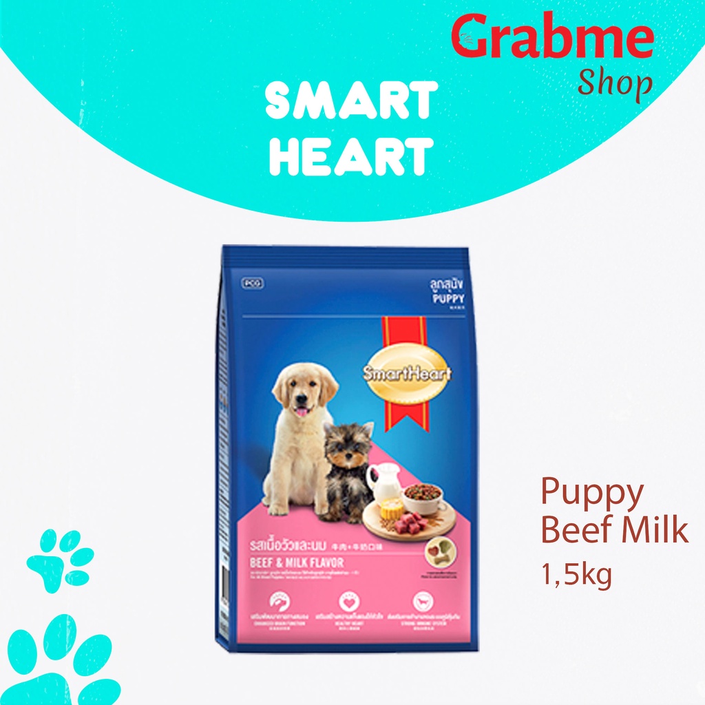 Makanan kering Anjing SMART HEART DOG PUPPY/Small breed 1,5kg