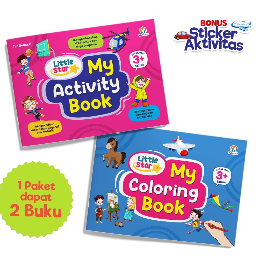 

tianisabookstore- Buku Aktivitas Anak - Buku Mewarnai - Little Star My Activity Book