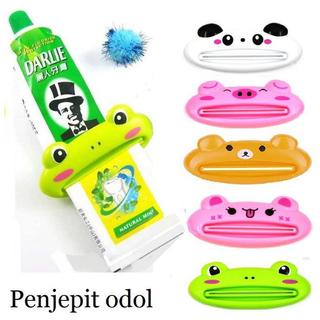 Alat Penjepit Pasta Gigi Praktis Pencetan Toothpaste Squeezer / Penjepit Odol Karakter Hewan Lucu / Dispenser Pendorong Jepit Gulung Krim Kosmetik Tube Paste [MF]