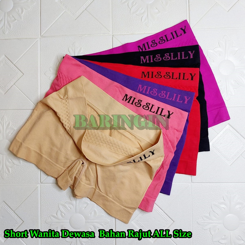 Short Boxer [ Isi 3 Pcs ] Boxer Wanita Dewasa-Celana Dalam Wanita Bahan Rajut IMPORT