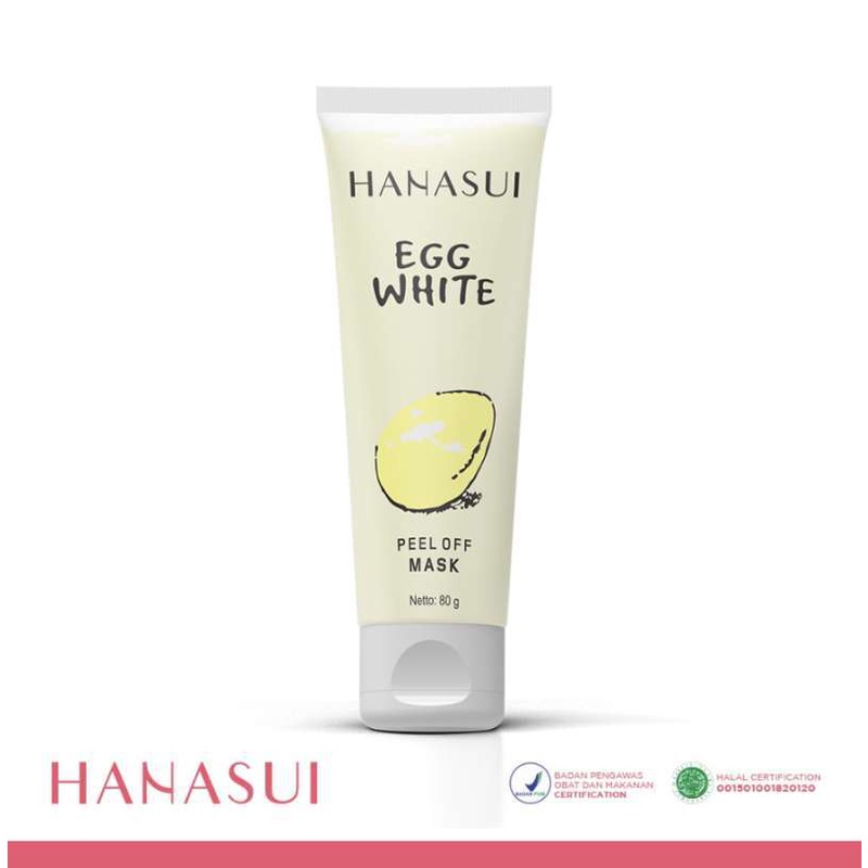 Masker Telur Putih - Hanasui Egg White Peel Off Mask Hanasui BPOM