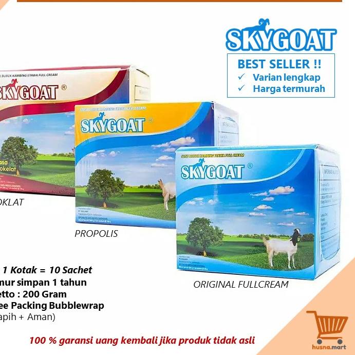 

GROSIR_JAKARTA Susu Kambing Etawa Bubuk Original SKYGOAT 1 Box isi 10 Sachet