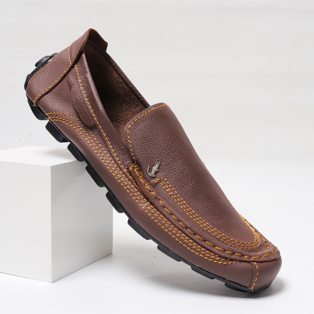 Sepatu pria slip On crocodile Kulit Sapi Asli formal semi formal PREMIUM quality