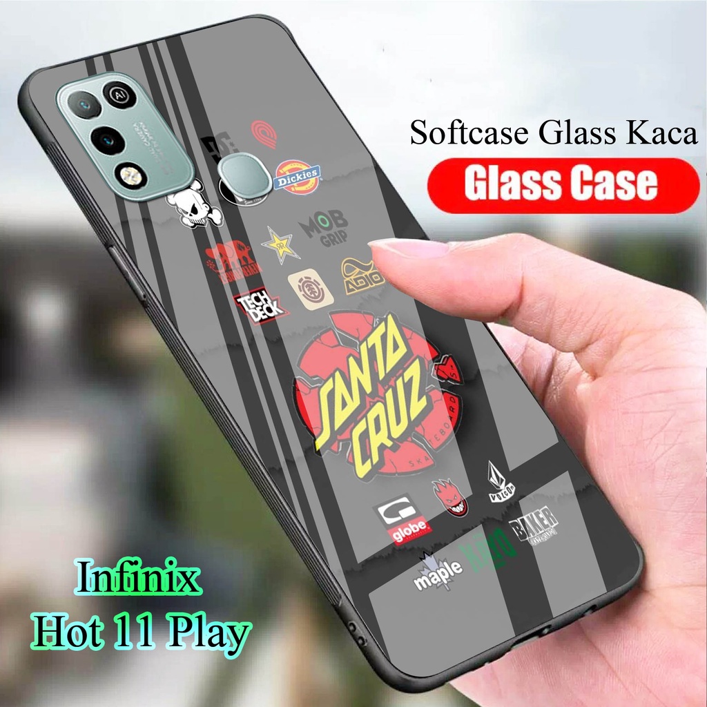 Softcase Glass Kaca for INFINIX HOT 11 PLAY - Case Handphone  INFINIX HOT 11 PLAY [T95]