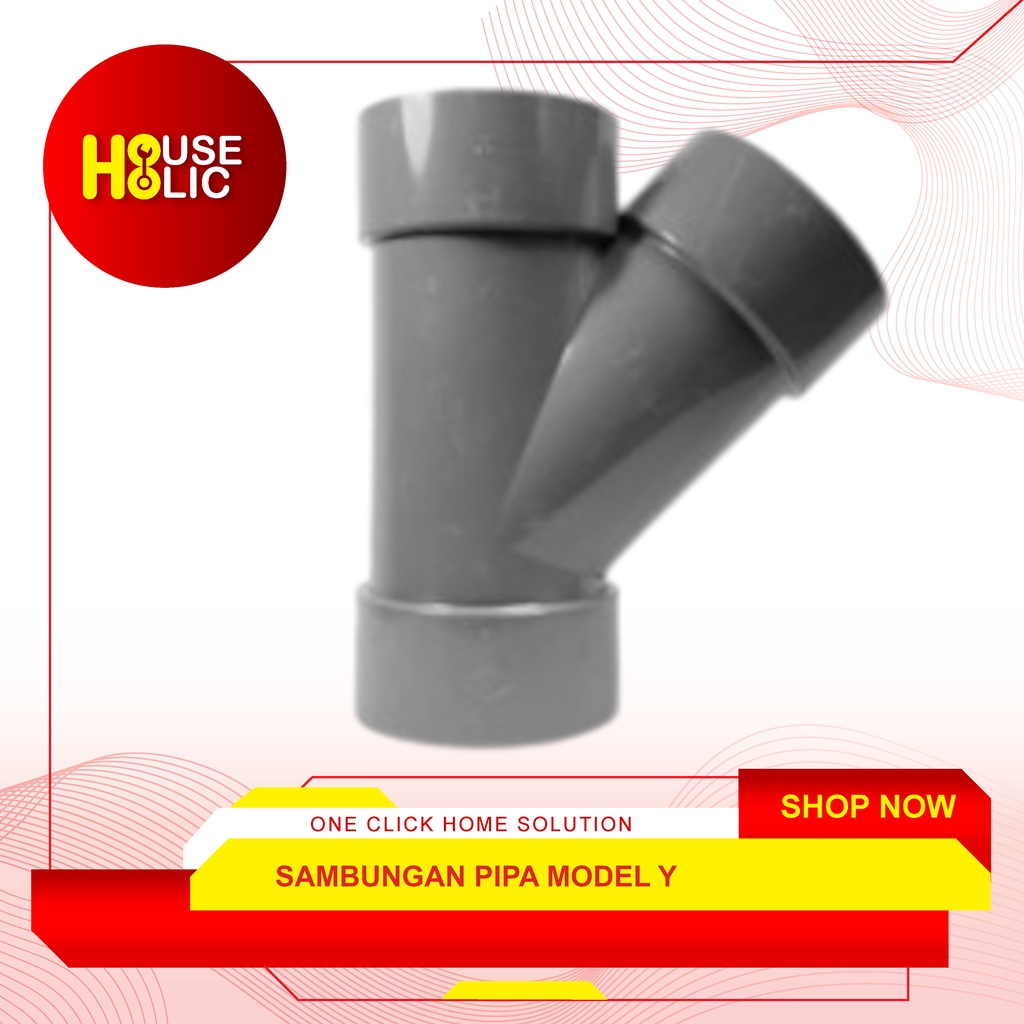 Sambungan Pipa PVC 4&quot; / Fitting Cabang Tee T Y Way 4 Inch Polos