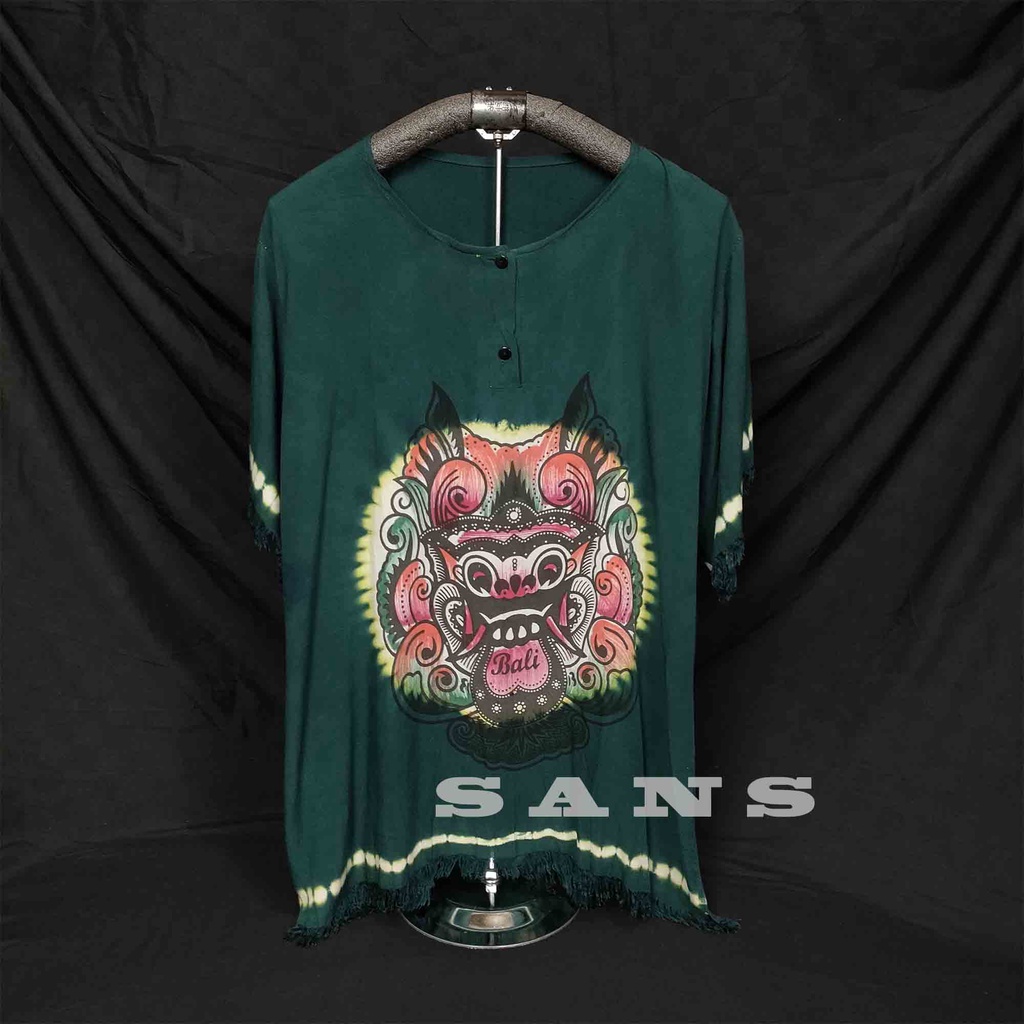 Baju Barong Bali -  baju pantai bali - baju bali - kaos bali Green Premium - GB01