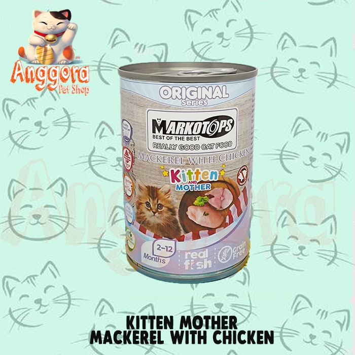 Markotops Kaleng 400gr Makanan Kucing Goat Milk 1DUS ( GRAB GOSEND )