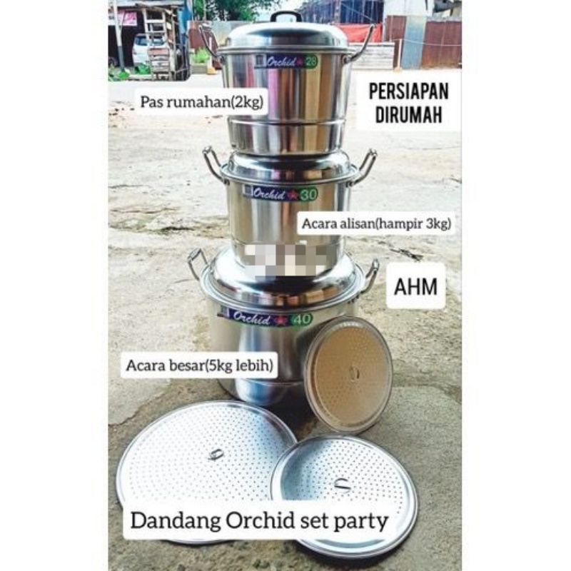 dandang Orchid set panci free pengukus UK 28 30 dan34