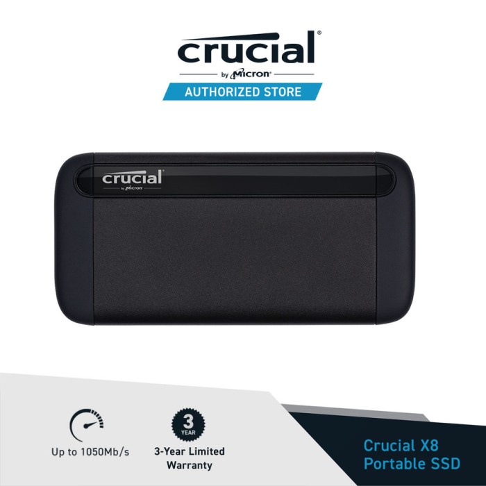 Crucial X8 Portable SSD 1TB - SSD Eksternal
